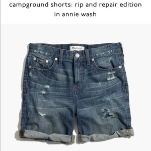 Madewell campground shorts rip & repair Annie wash